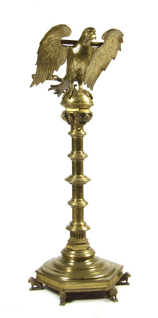 Appraisal: Brass Figural Lectern cast as an eagle with spread wings