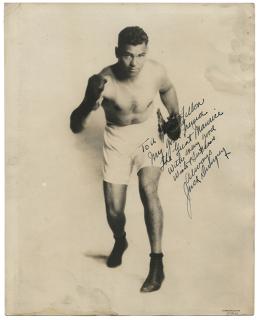 Appraisal: Sport Boxing Dempsey Jack Inscribed and Signed Portrait Photograph Cosmopolitan