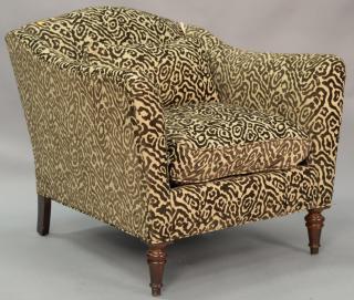 Appraisal: Calico Corners contemporary leopard print upholstered armchair with down cushion