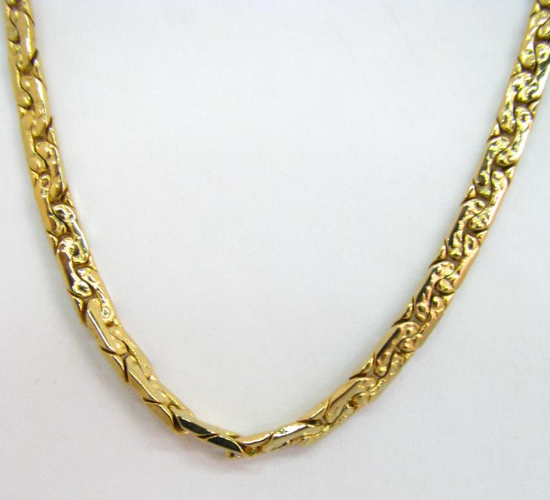 Appraisal: K Yellow Gold '' Flat Link Chain