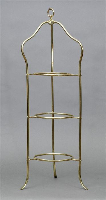 Appraisal: Brass Three-Tier Cake Stand x x in