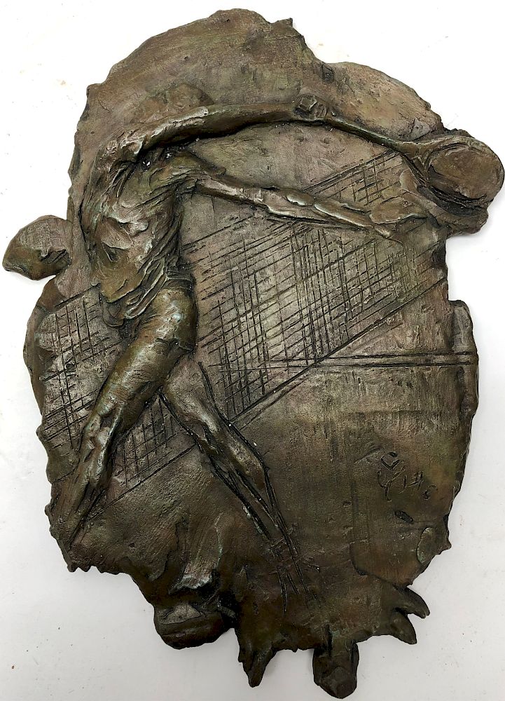 Appraisal: Stanley Bleifeld - Tennis Bronze Relief Stanley Bleifeld American -