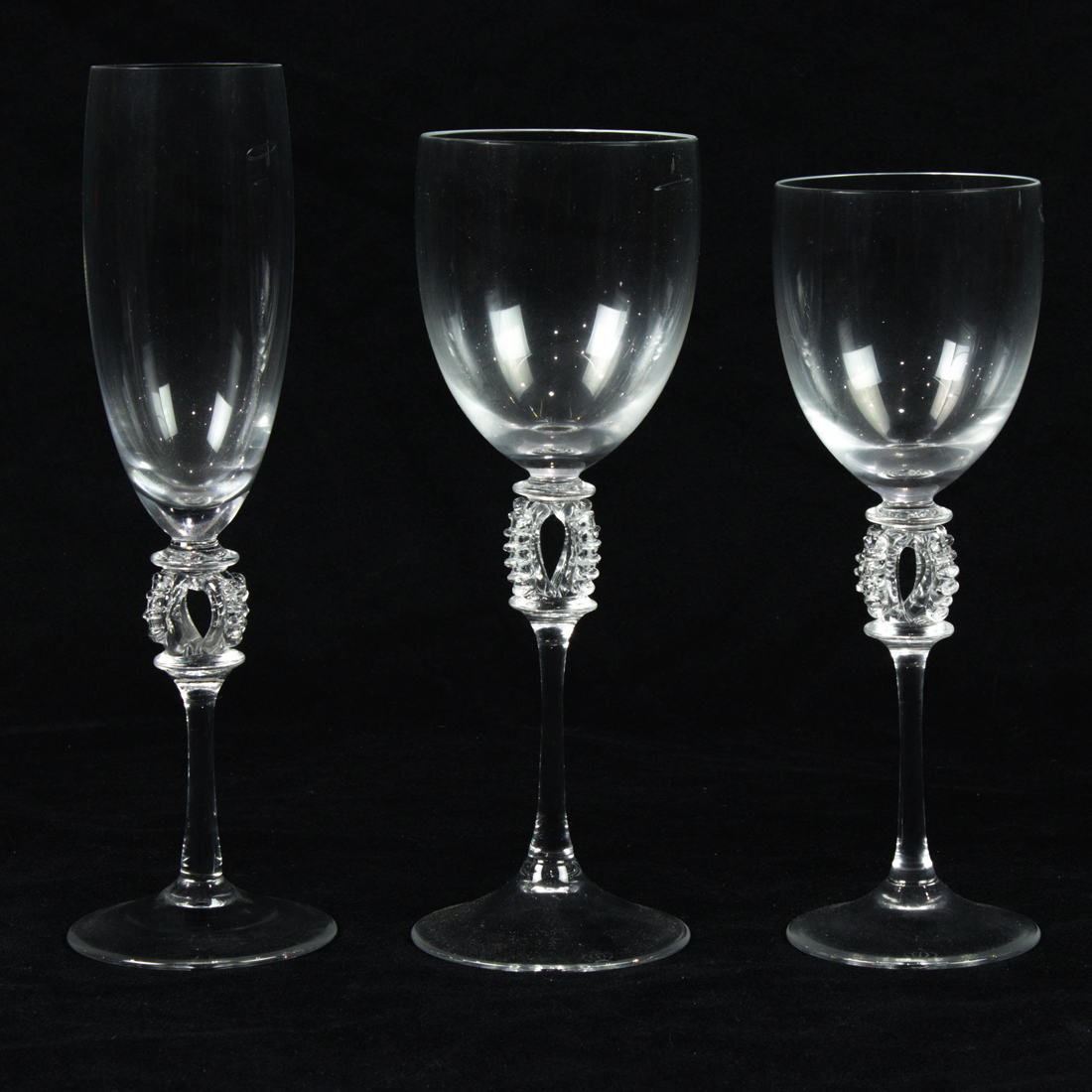 Appraisal: LOT OF THERESIENTHAL BAVARIA SUITE OF BLOWN GLASS STEMWARE Lot