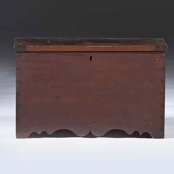 Appraisal: Miniature Blanket Chest American early th century a miniature blanket