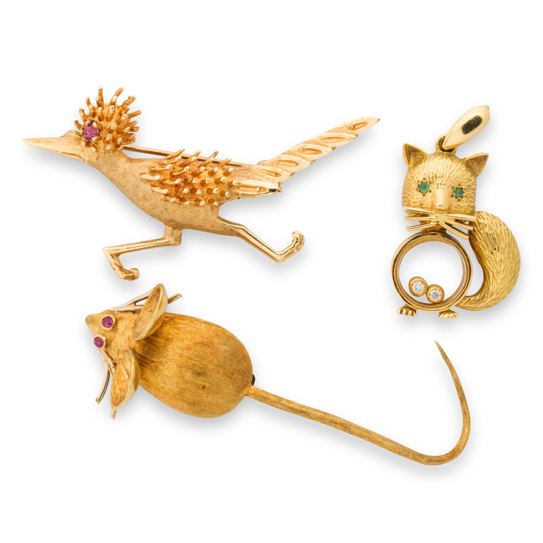 Appraisal: A GROUP OF FOURTEEN OR EIGHTEEN KARAT GOLD JEWELRY A