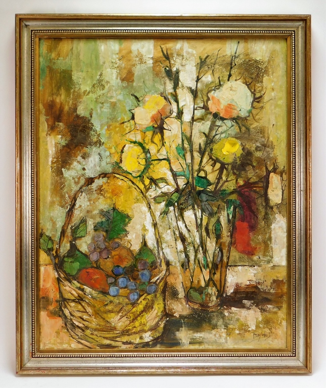 Appraisal: JEAN CLAUDE MAYODON FAUVIST STILL LIFE PAINTING France - Depicts