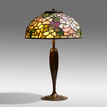 Appraisal: Tiffany Studios DOGWOOD TABLE LAMP USA c leaded glass patinated