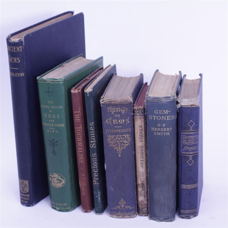 Appraisal: Eight Gemstone Precious Stone Refernce Vintage Books H x W