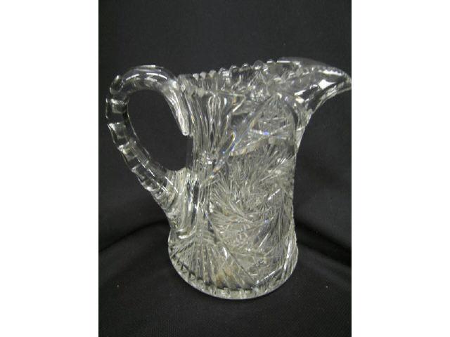 Appraisal: Brilliant Period Cut Glass Water Pitcher pinwheel surrounded by fan