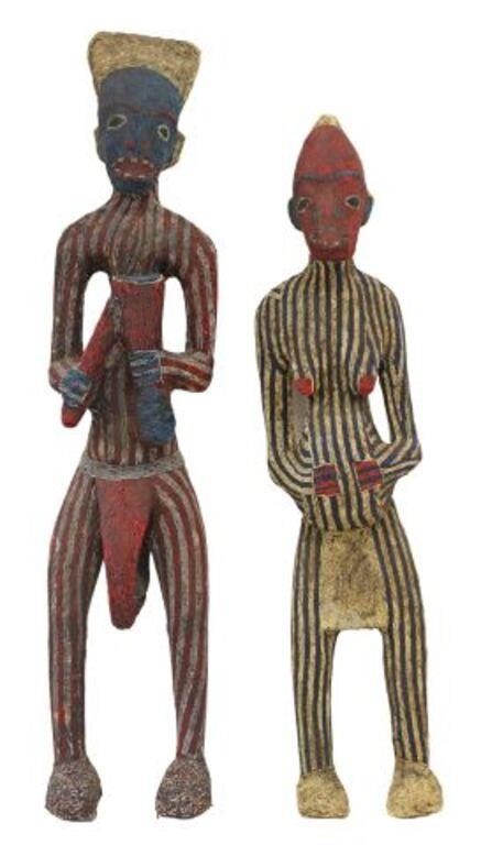 Appraisal: lot of African near-life size fertility sculptures Bamileke people Western