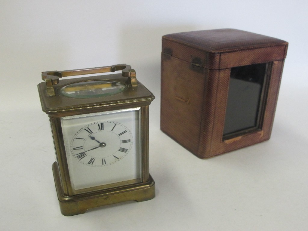 Appraisal: Brass cased carriage clock