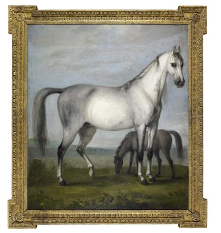 Appraisal: PIETER TILLEMANS FLEMISH - A GREY MARE AND A FOAL