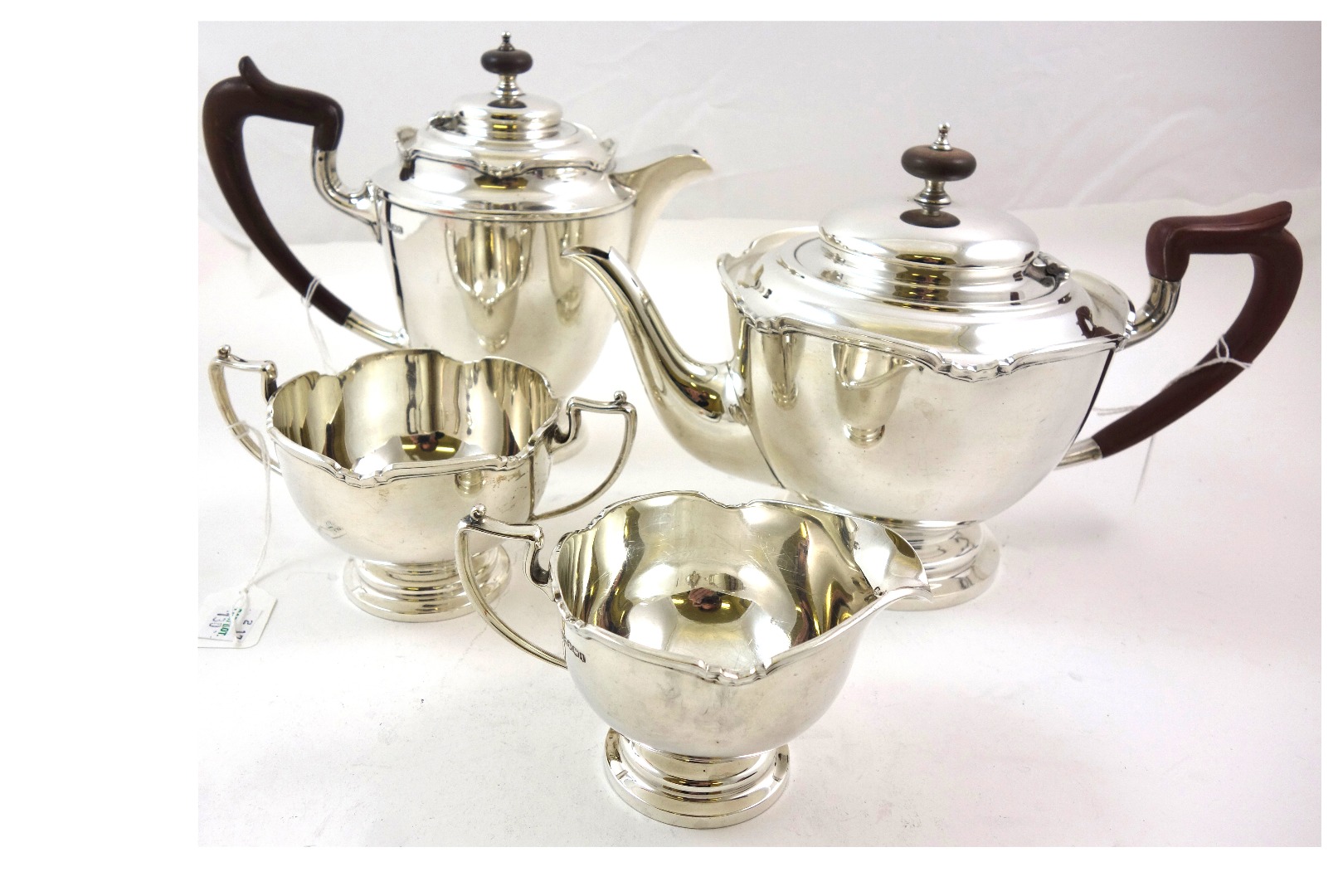 Appraisal: A four piece Art Deco silver tea service Mappin Webb