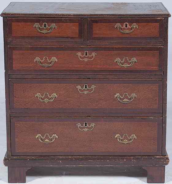 Appraisal: English Chest of Drawers English th century a chest of