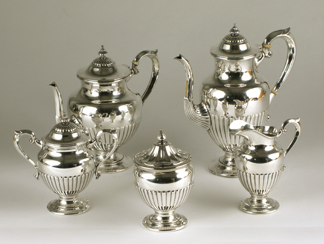 Appraisal: AMERICAN STERLING SILVER COFFEE TEA SERVICE pieces Troy ozs including