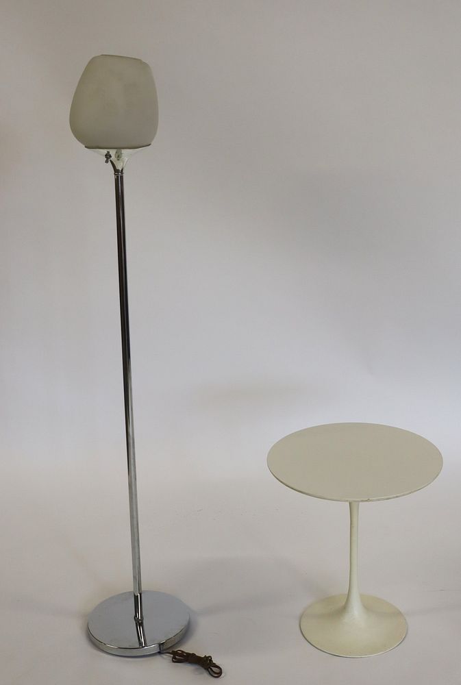 Appraisal: Midcentury Saarinen End Table Together With A Laurel Floor Lamp