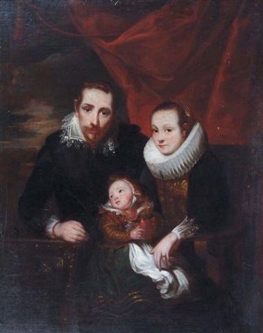 Appraisal: AFTER SIR ANTHONY VAN DYCK - Family portrait oils on