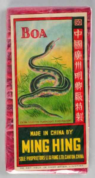 Appraisal: Boa -Pack Firecrackers Class Manufactured by Ming Hing Condition Near