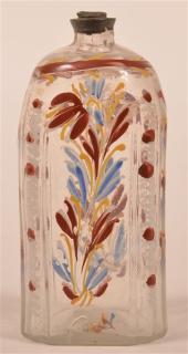 Appraisal: Steigel Type Brides Bottle Steigel Type Blown Colorless Glass Brides