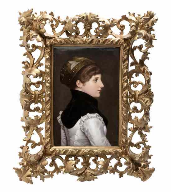 Appraisal: A Berlin K P M Porcelain Portrait Plaque depicting a