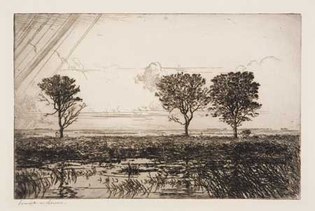 Appraisal: FRANK W BENSON Marshes of Long Point Etching x mm