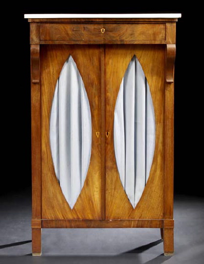 Appraisal: Attractive Austro-German Biedermeier Fruitwood Cabinet second quarter th century the