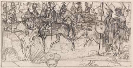 Appraisal: LAWRENCE NELSON WILBUR The Santa Fe Trail Pencil on cream