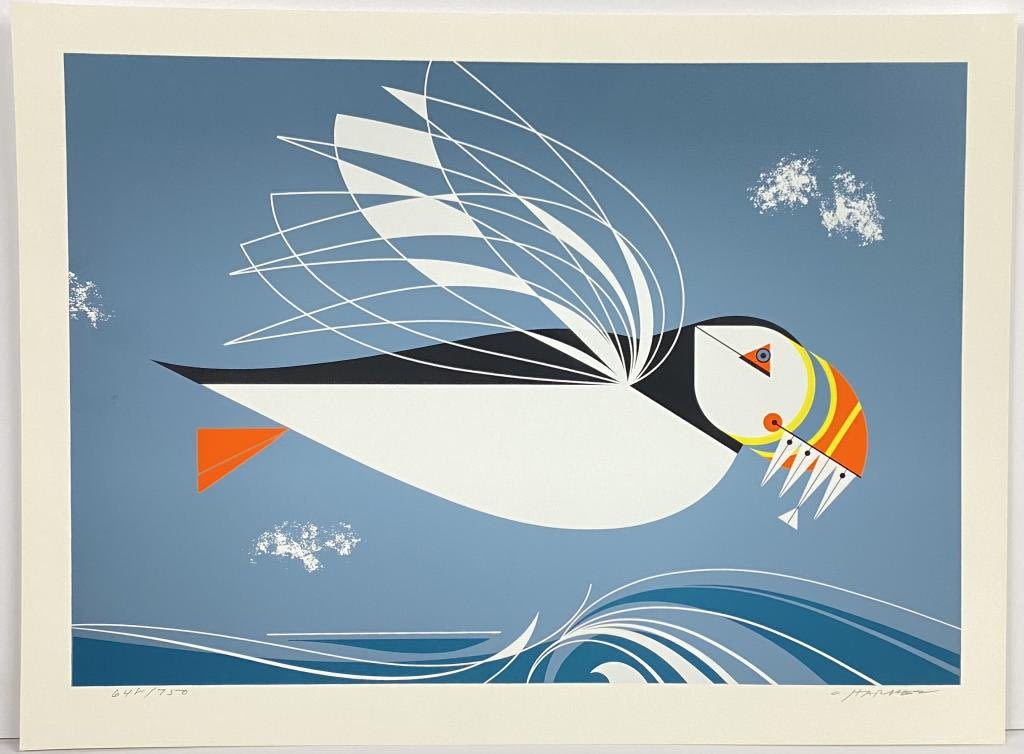 Appraisal: Charley Harper Serigraph Puffin Unframed x Good condition