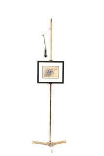 Appraisal: Angelo Lelli for Arredoluce Brass Easel Lamp Angelo Lelli Italian