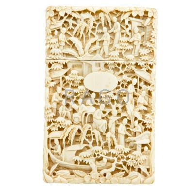 Appraisal: CHINESE IVORY CALLING CARD CASE Condition Report