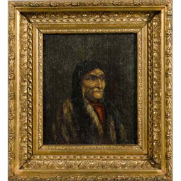 Appraisal: th Century Portrait of an American Indian Chief Portrait of