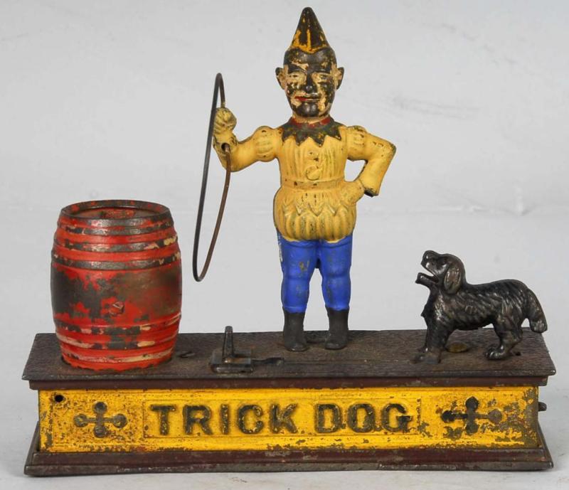 Appraisal: Cast Iron Trick Dog Mechanical Bank Description Manufactured by Shepherd