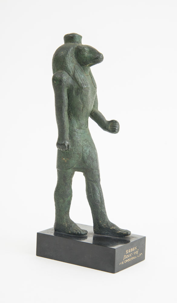 Appraisal: GRAND TOUR BRONZE FIGURE OF SEBEK THE CROCODILE GOD x