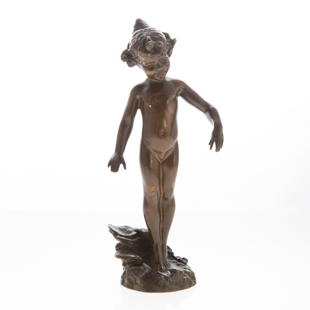 Appraisal: After Edward Berge Violet bronze figure Baltimore - Water nymph