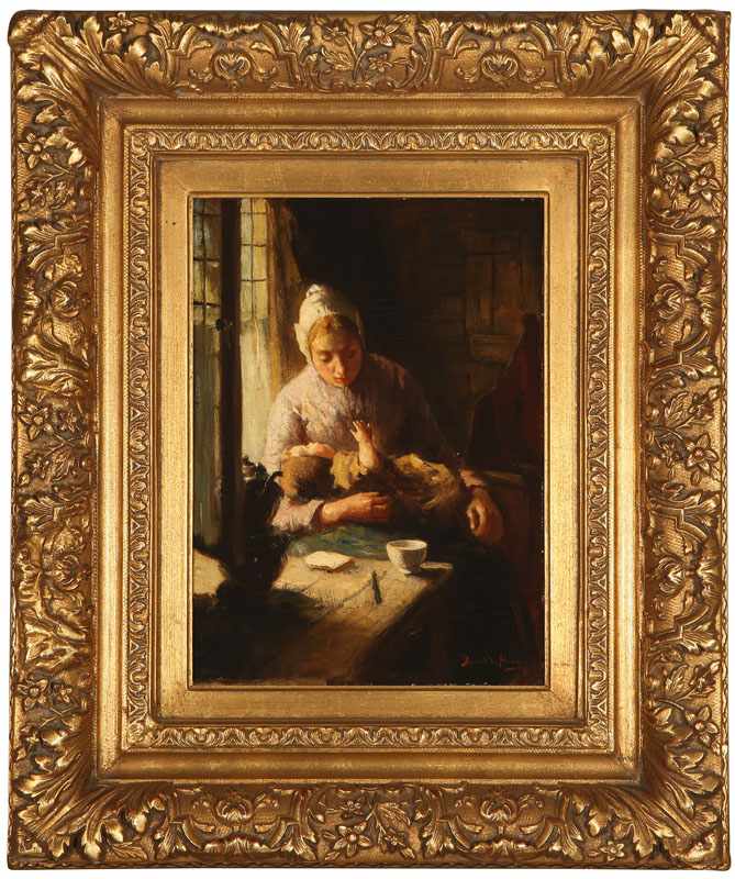 Appraisal: Bernard De Hoog - Dutch Woman and Child in a