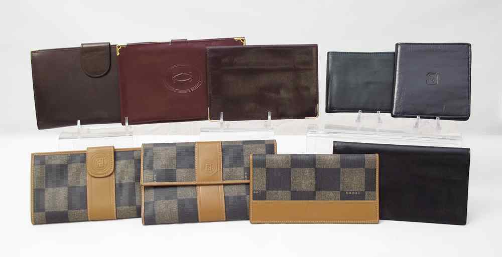 Appraisal: COLLECTION OF DESIGNER LEATHER WALLETS BILLFOLDS To include Christian Dior