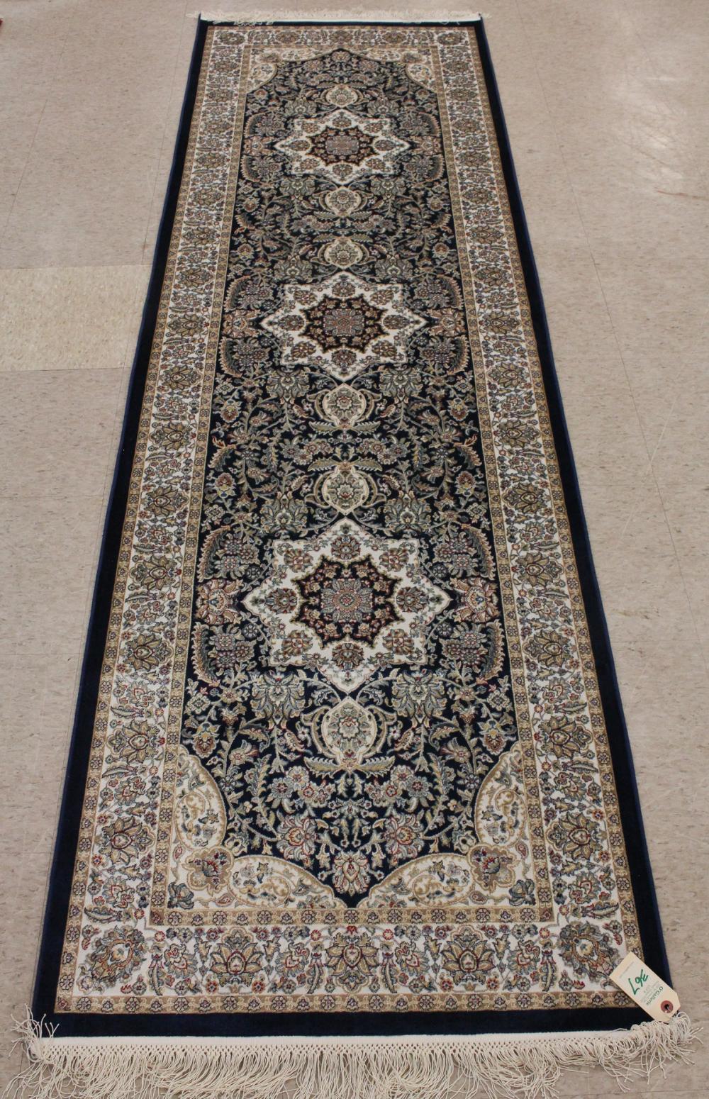 Appraisal: HAND KNOTTED TURKISH 'BAMBOO SILK' AREA RUG triple medallion and