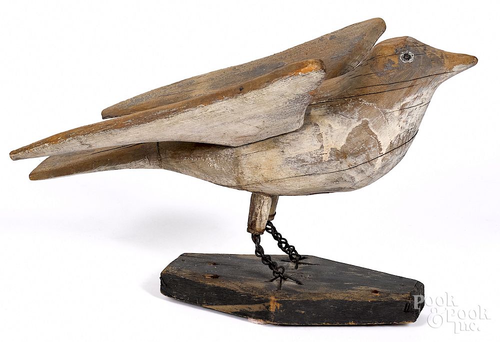 Appraisal: Albert Zahn carved and painted bird Albert Zahn - carved