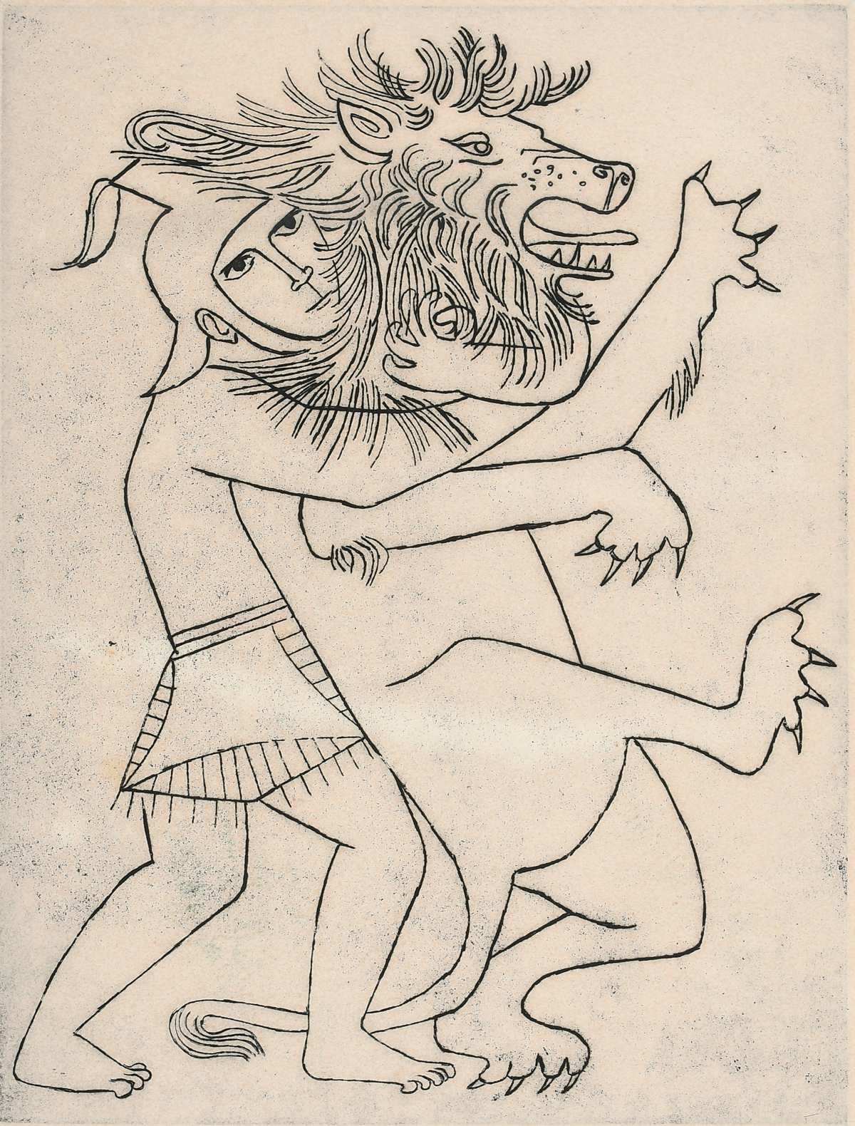 Appraisal: NEUSTADT Barbara American b ''The Nemean Lion'' Etching '' x