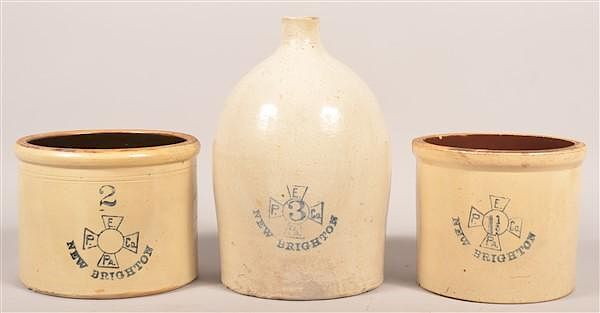 Appraisal: Pcs Of Stoneware by Enterprise Pottery Co Three Pieces of