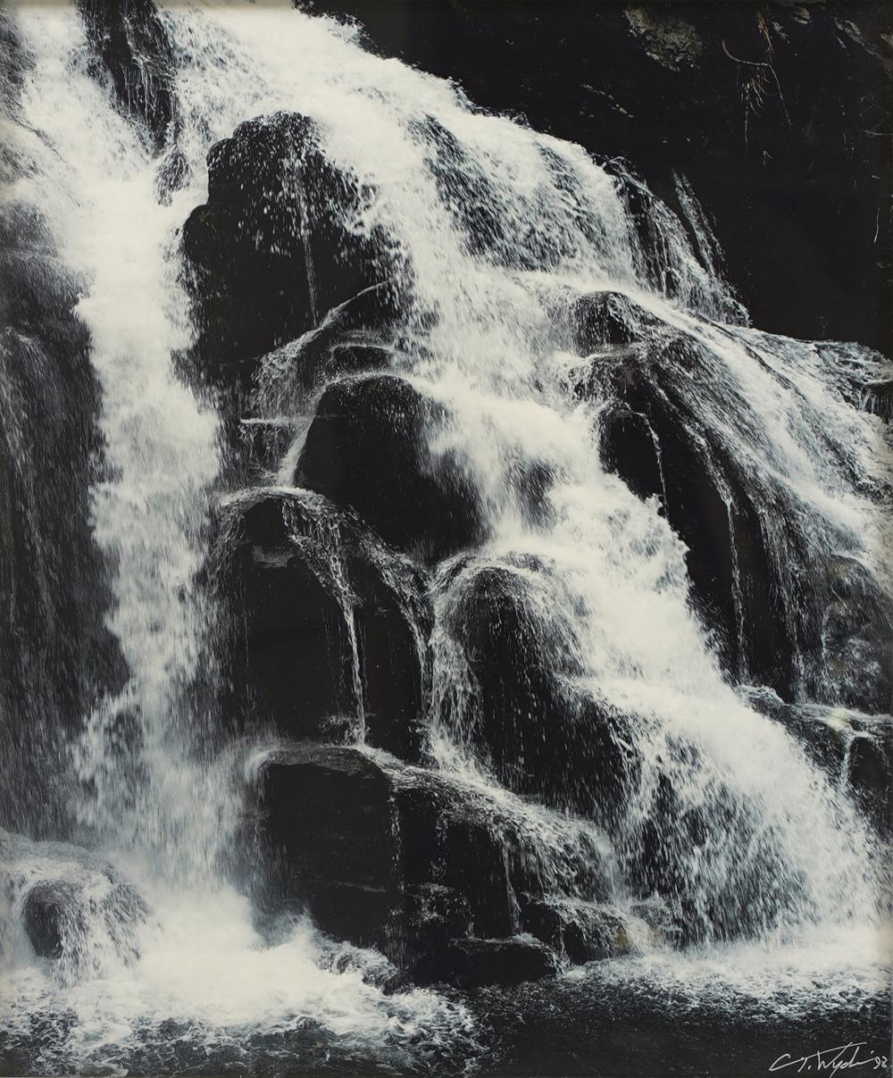 Appraisal: THOMAS WYCHE WATERFALL photographic print framed under acrylic signed and