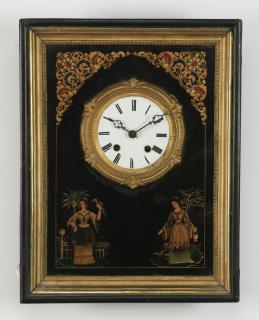 Appraisal: th c French picture frame clock h French parcel gilt