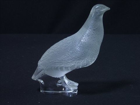 Appraisal: LALIQUE MODEL OF A QUAIL Incised 'Lalique France' and with