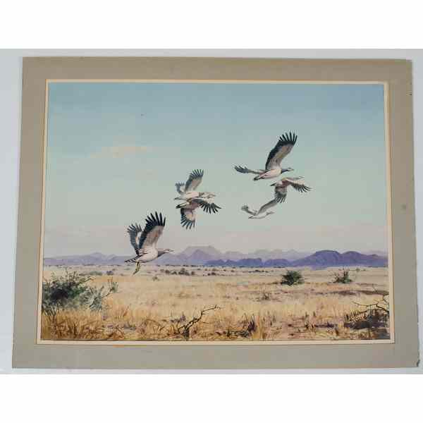 Appraisal: Western Wildlife by John C Harrison Watercolor John Cyril Harrison