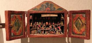 Appraisal: Nicario Jimenez Peruvian th c Retablo Mexican Bar Scene Bar