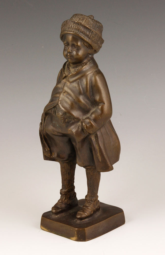 Appraisal: - Baron Bronze Sculpture A Baron sculpture of a boy