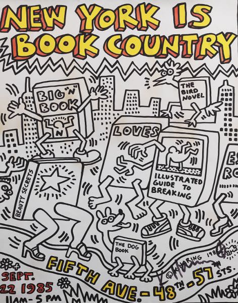 Appraisal: KEITH HARING AMERICAN - x New York is Book Country