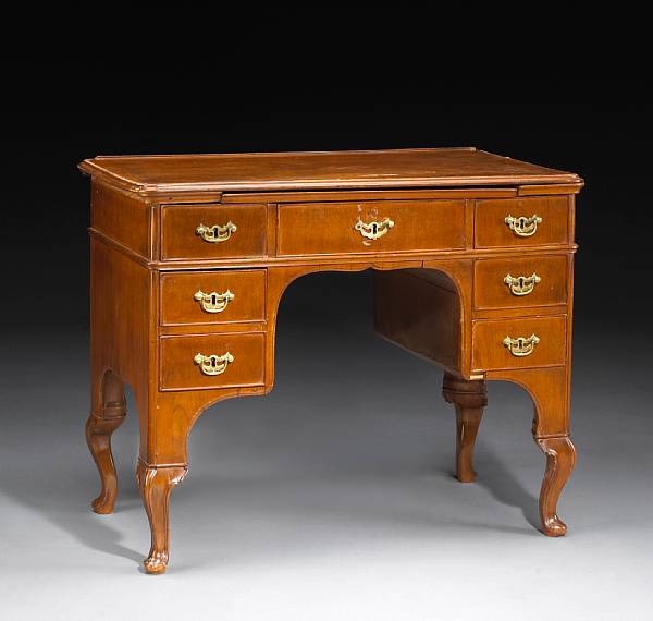 Appraisal: A Continental Rococo walnut desk late th early th century