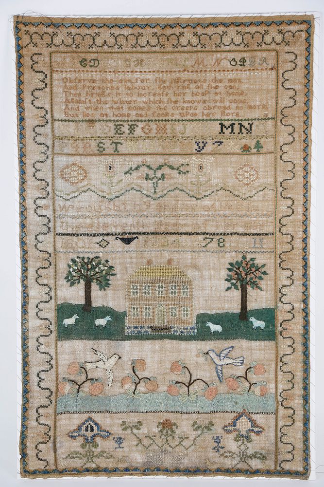 Appraisal: Portsmouth Newport Rhode Island Sampler Wrought by Phebe Almy in