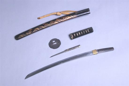 Appraisal: JAPANESE SHORT SWORD WAKIZASHI Shinto sword period th century Blade